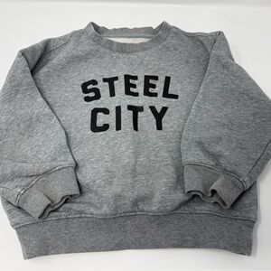 STEEL CITY Grey Crewneck Sweatshirt Kids Size 4T